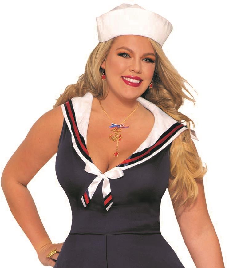 Ahoy Lady Navy Blue Women's Sailor Halloween Costume Plus