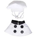 Dog Chef Hat Outfit Halloween Cosplay Costume Pet Clothes For Party Dress Up Fun