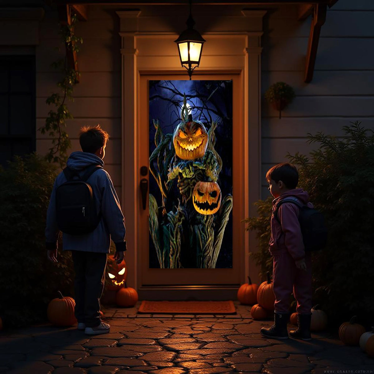 AtmosFX Halloween Digital Decoration USB - Spooky Halloween Hollusion Vol. 2 + 5.5 ft x 9 ft Projection Screen
